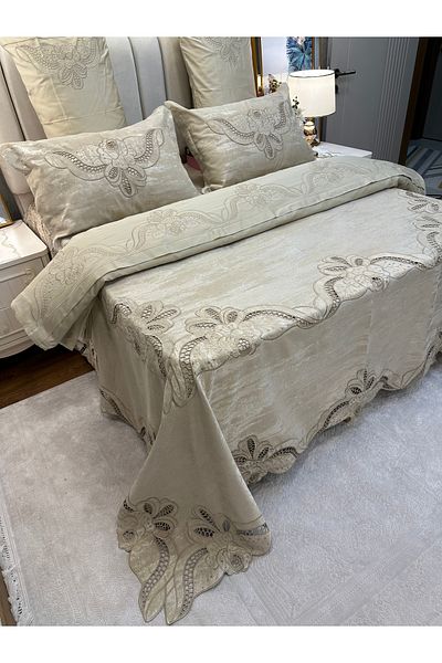 incisecrethome White Hole Work Bed Set Cappuccino Color Tone Is a Special Model 7 Pieces