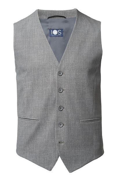 IOS - Innovation of suiting Grey Suit Vest - Ios By Maica - Light Grey, 46