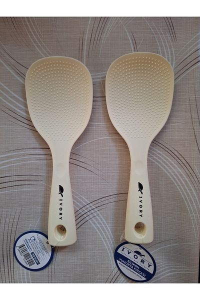 EMPA A V M Pack of 2 Ivory Fireproof Non-Stick Self-Standing 21 cm Rice Spoons