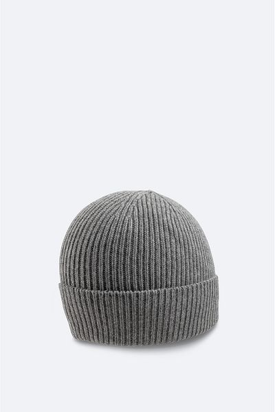Avva Gray Wool Corded Men's Beret - B 009200