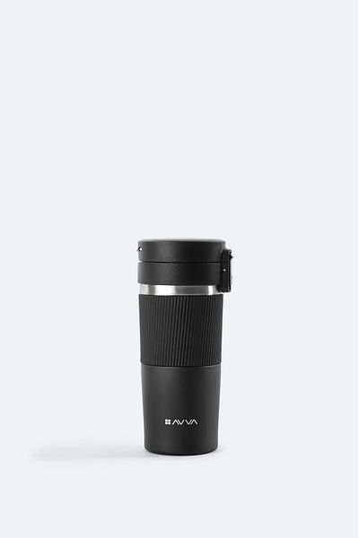 Avva Men's Black Sport Stainless 100% Steel Thermos 400 ml B 009902