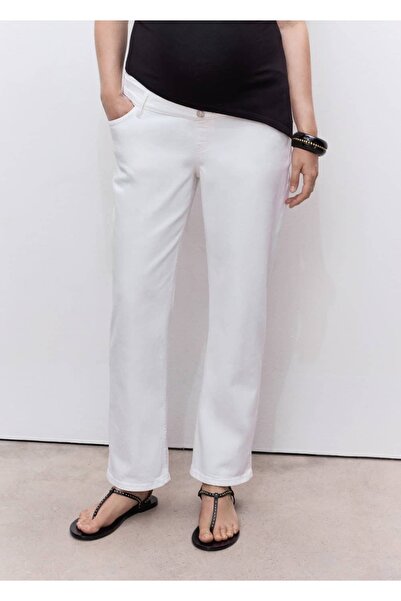 MANGO Woman Düz kesim hamile jean