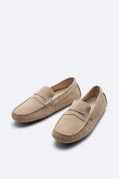 Avva Β 008001   Μοντέλο Ανδρική Πέτρα Χρώμα 100% Suede Loafer