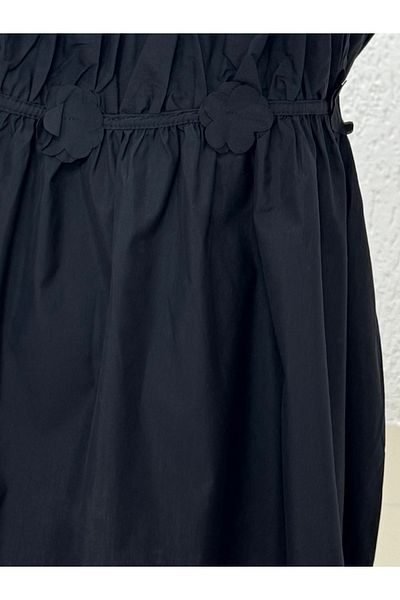 MİHRA STORE Cămașă Florală Nubuna Strips-MF1793 Negru