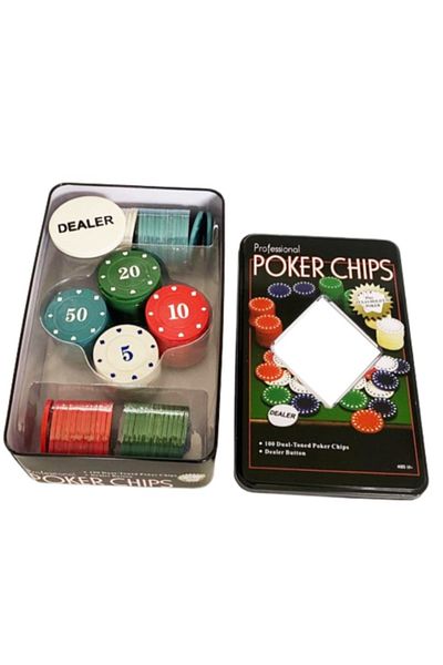 celhome Set Poker CELhome – 100 Professional Chips with Metallic Box