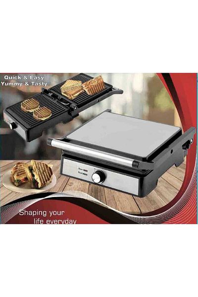 Generic 4 Slice Contact Grill Maker Non-stick Stainless Steel Sandwich Press With Temperature Control