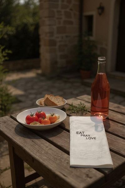 Poros Store Eat Pray Love Printed Napkin 20 Pieces