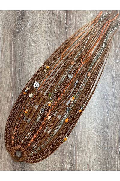 Selin Bengi 25-Piece Rasta Mix African Braiding Buckle - Copper