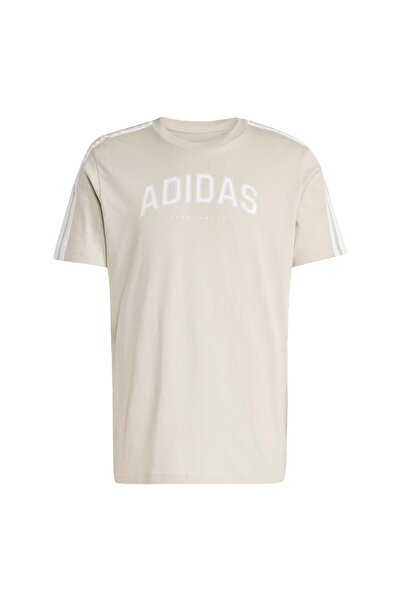 adidas Jj3870-e M C Colleg Tee Erkek T-shirt Bej