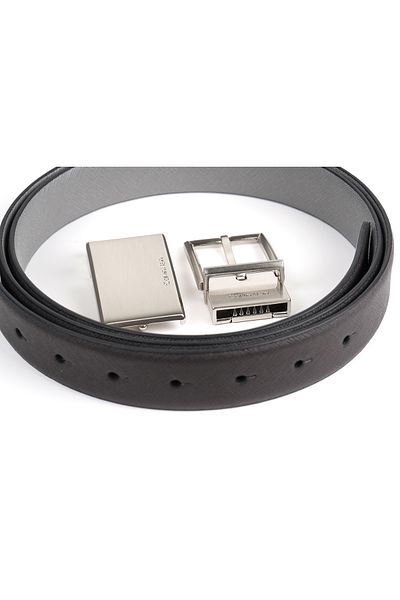 Calvin Klein Men's 4 in 1 Belt 11Ck 010010 -Brown-Grey