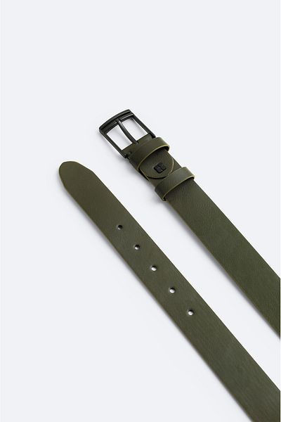 Avva Men's Khaki Iron Buckle Belt A42Y9313