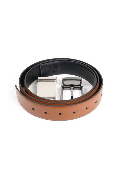 Calvin Klein Men's 4 in 1 Belt - Tan Black 11Ck 010009