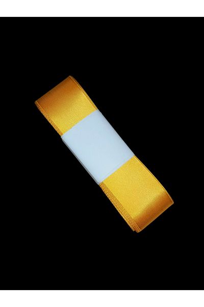 yörük tuhafiye 4 cm Gold Yellow Satin Ribbon 10 Meters One Ball, Satin, Seten, Ribbon, Kurdale Rose Bouquet Ribbon