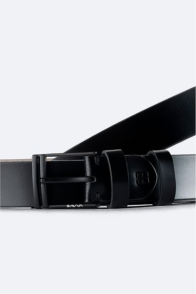 Avva Black Leather Men's Belt - A41y9308
