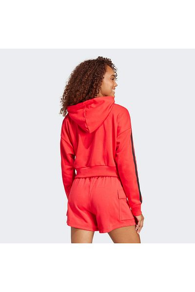 adidas W 3S FT CRO HD      PURRU Kırmızı Kadın Sweatshirt