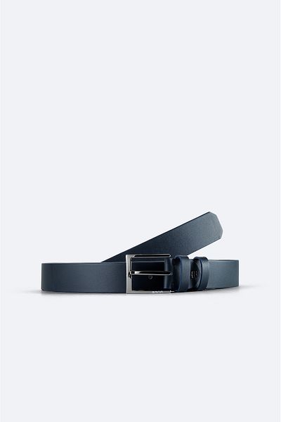 Avva Men's Navy Blue Leather Belt - A41y9313