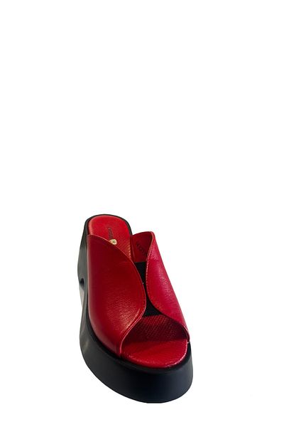 Castle Black 42614 Papuci de vară de damă din piele naturală roșii