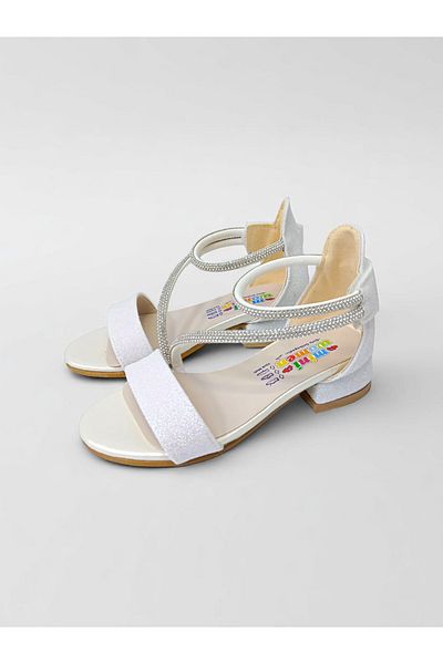 PATİK BEBE Girl's Little Heels Comfortable Fit Stone Evening Shoes