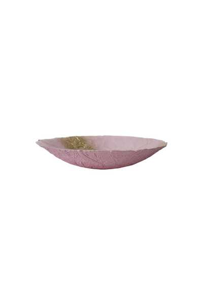 Generic Luxury glass serving plate, 100% Turkish made, pink color (size: 30 cm) - to decorate your tables with a touch of elegance