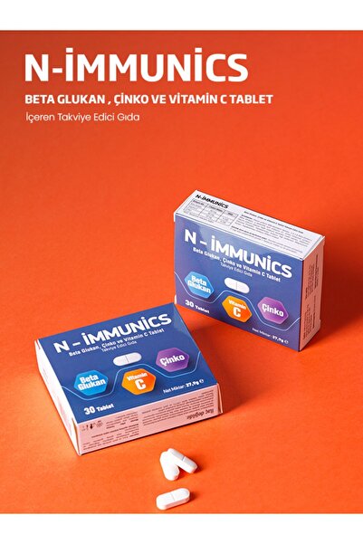 Crom Sağlık Vitamin C, Beta Glukan ve Çinko İçeren Takviye – 30 Tablet