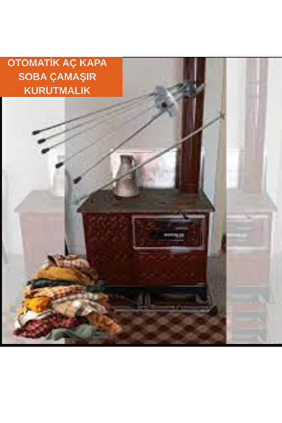 KL HOME Otomatik Soba Çamaşır Kurutmalık - Soba Borusuna Otomatik Aç Kapa