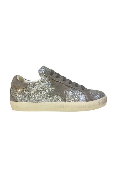 Who What Wear Women's Goose Model Star Detailed Gulük 100% Leather Sneakers Shoes 25Nm00401