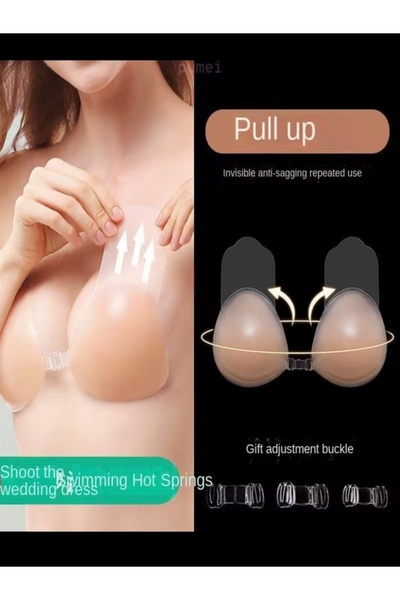 secret night Desteksiz Yapışkanlı Et Sütyen Göğüs Büyütücü Standart Beden