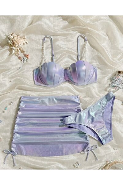 LORE MİEL Kadın 3'lü Bikini Takımı Deniz Kızı
