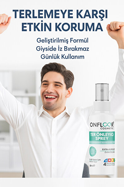 ONFLOOR COSMETİC Ter Önleyici Ve Ter Kokusuna Karşı Koruma Tüm Vücut Için Etkili Formül