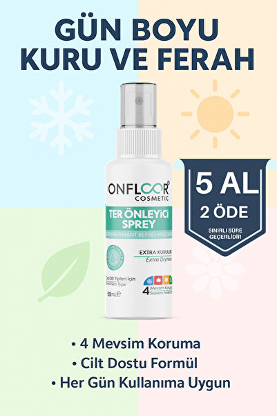 ONFLOOR COSMETİC Ter Önleyici Ve Ter Kokusuna Karşı Koruma Tüm Vücut Için Etkili Formül