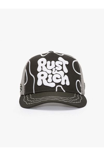 Rust&Rich Women Men Khaki Trucker Hat Urban Collection Line