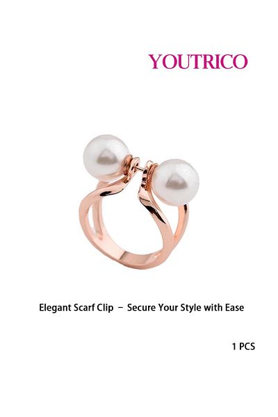 Youtrico French Vintage Pearl Silk Scarf Buckle - Elegant Retro Accessory for Women
