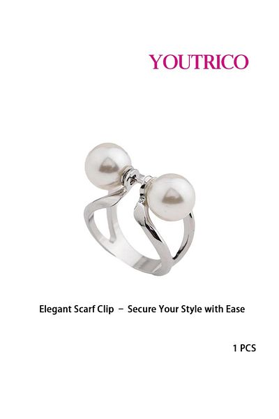 Youtrico French Vintage Pearl Silk Scarf Buckle - Elegant Retro Accessory for Women