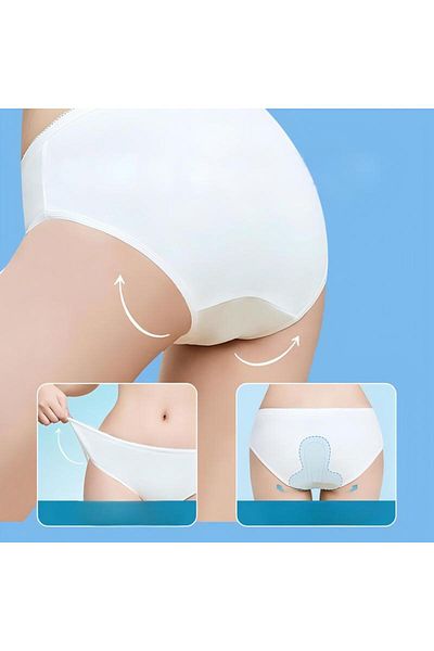 Generic ملابس داخلية نسائية للاستخدام مرة واحدة من دونيسو، 8 قطع، مصنوعة من القطن بنسبة 100%