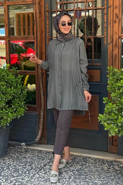 FUAT GÜRSEN Fuat Gürşen Sleeve Processing Banded Tunic