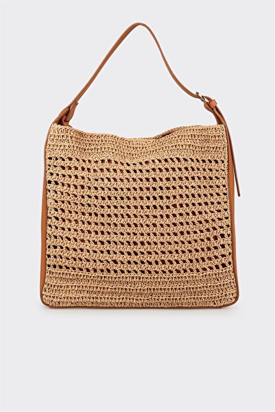 Elle Shoes Naturel Kadın Omuz Çantası