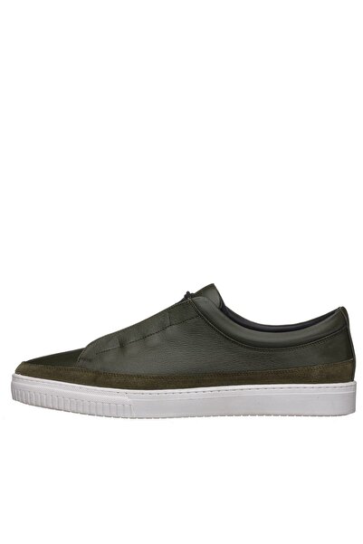 İriadam 45-46-47-48-49-50 Numara Kadir-03 Haki Deri Büyük Numara Erkek Spor Ayakkabısı Rahat Geniş Kalıp Şık