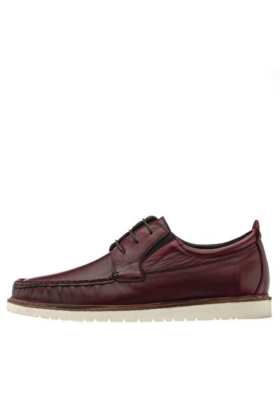 İriadam 45,46,47,48,49,50 Numaralarda Krt103 Bordo Deri 4 Mevsim Büyük Numara Üst Kalite Erkek Ayakkabısı