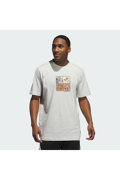 adidas Ανδρικό μπλουζάκι κόμικ - Lil S, Γκρι, IX0096