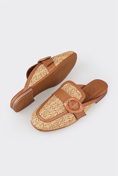 Elle Shoes Naturel Kadın Terlik