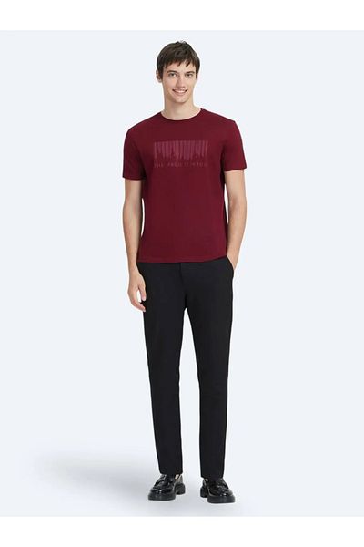 Kip T-Shirt aus 100 % Baumwolle mit bedrucktem Fahrradkragen