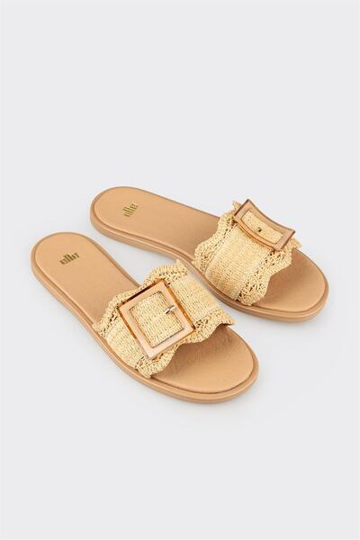 Elle Shoes Bej Kadın Terlik