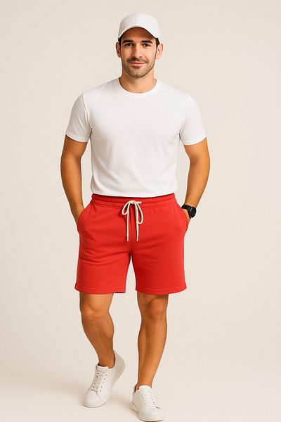 UOMOPARK 8024 Model Premium Summer Print Detailed Shorts