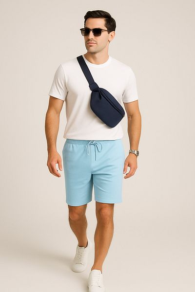 UOMOPARK 8024 Model Premium Summer Print Λεπτομερή σορτς