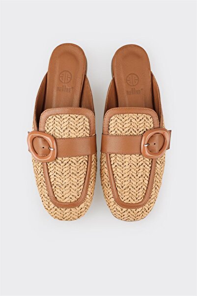 Elle Shoes Naturel Kadın Terlik