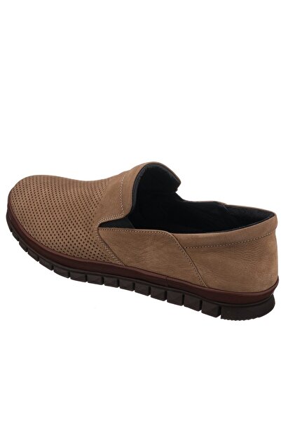 İriadam 45-4-47-48-49-50 Number Ag1041-1 Sand Nubuck Summer Large Size Cowhide Comfortable Wide Fit Men's