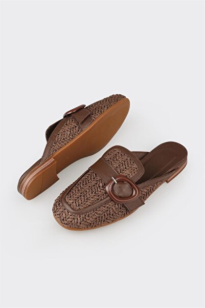Elle Shoes Kahve Kadın Terlik