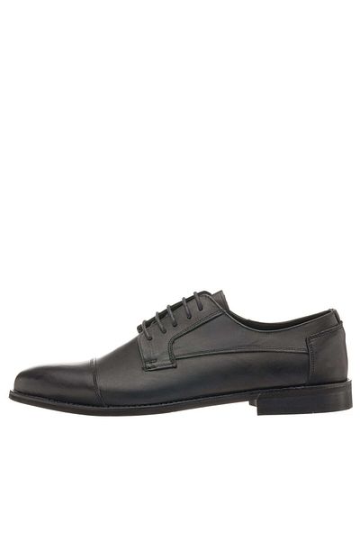 İriadam Nv1088 Black Leather Neolite Sole Large Size Men's Classic Shoes in Numbers 45,46,47,48,49,50