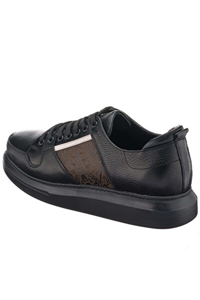 İriadam 45 - 46 - 47 - 48 -49 - 50 Kz4113 Siyah Büyük Numara Dana Derisi Rahat Geniş Kalıp Erkek Spor Ayakka