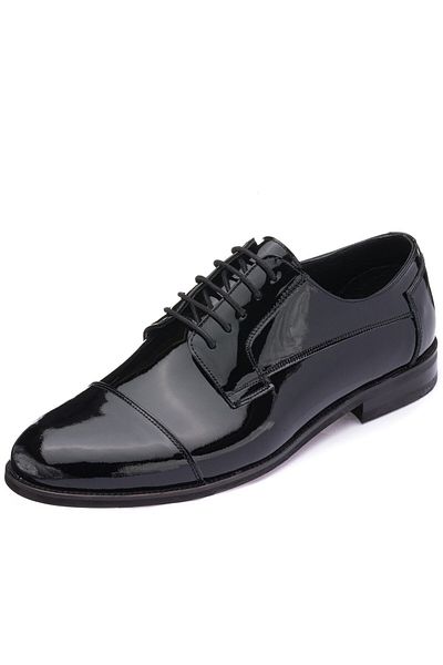 İriadam Nv1088 Black Patent Leather Neolite Sole Large Size Men's Classic Shoes in Numbers 45,46,47,48,49,50